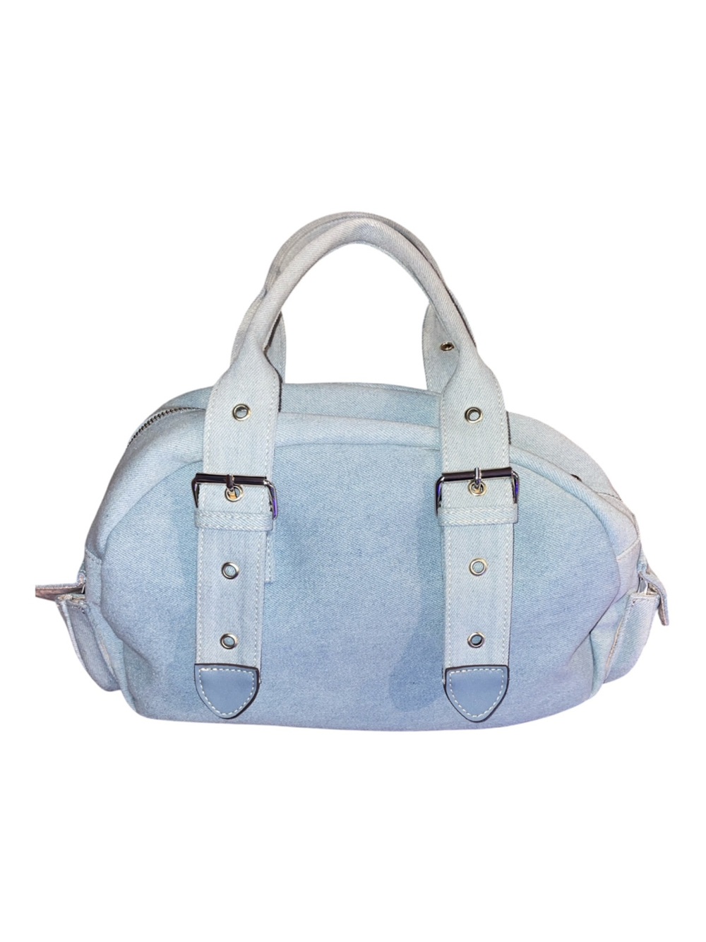 TRUE RELIGION Multi-Patch Denim Satchel Bag NWT - Picture 9 of 16